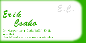 erik csako business card